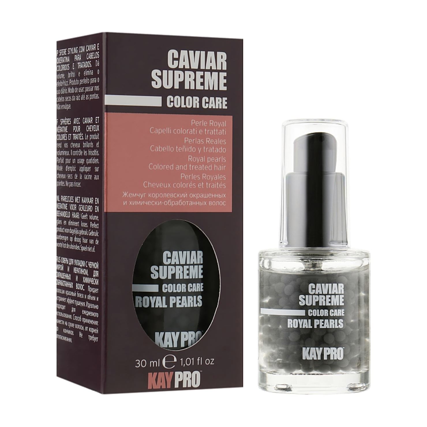 Уцінка! Захисний флюїд KayPro Caviar Supreme Royal Pearls для фарбованого та хімічно обробленого волосся, 30 мл